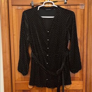 Colleen Lopez Belted Velvet Tunic New 1X